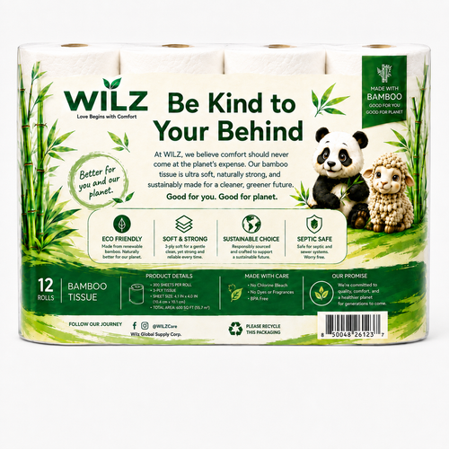 WILZ Premium Eco Friendly Bamboo Toilet paper