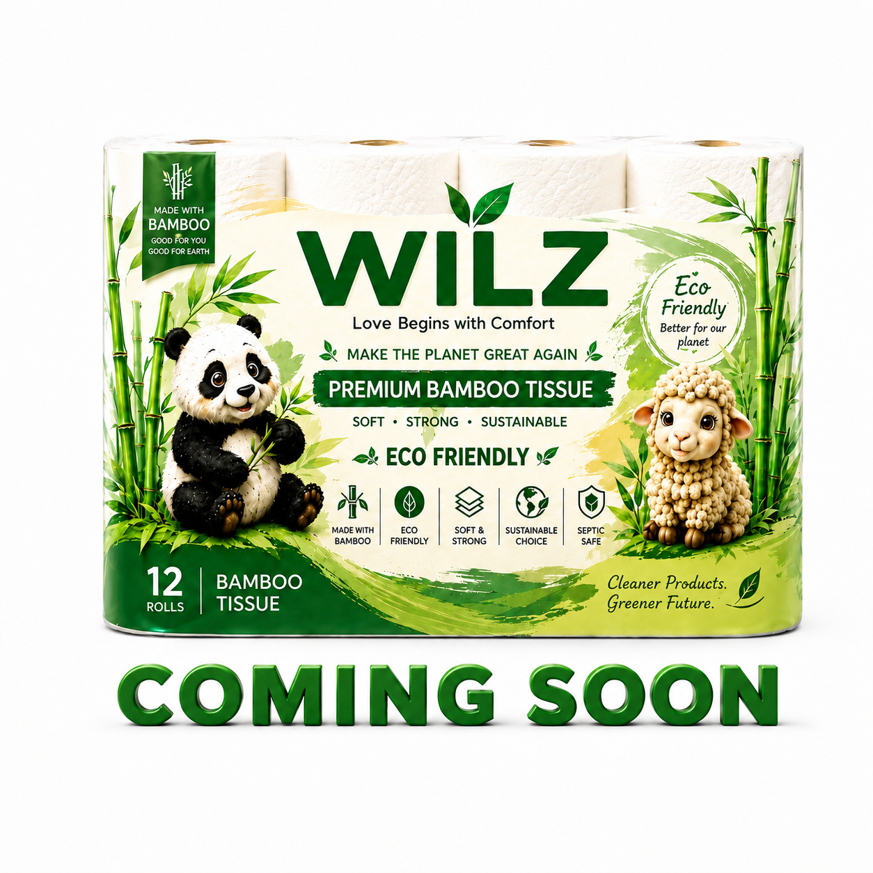 WILZ Premium Eco Friendly Bamboo Toilet paper